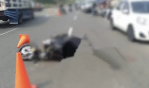 Tabrak Cone Ditengah Jalan Pengendara Motor Ini Tewas