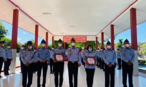 Lembaga Pemasyarakatan Kayuagung Gelar Upacara Kenaikan Pangkat PNS