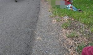 Jalan Amblas di Pamarican Ciamis, Sejumlah Pemotor Alami Kecelakaan