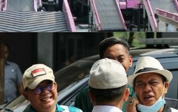 Kadis LH Kabupaten Bandung Ruli Hadiana dampingi Bupati dan Mentri LH Jamhur Hidayat Ke TPST Oxbow Cicukang.