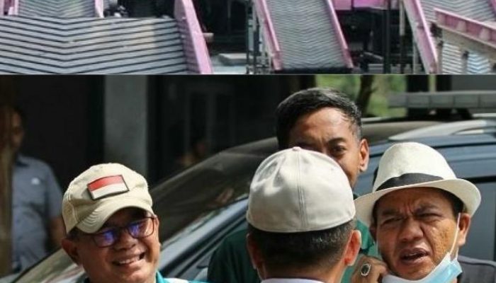 Kadis LH Kabupaten Bandung Ruli Hadiana dampingi Bupati dan Mentri LH Jamhur Hidayat Ke TPST Oxbow Cicukang.